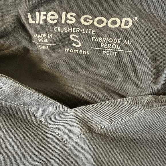 Life Is Good Pretty Flower Burst Gray Hoodie Crusher Top Cozycore Lounge Small - Picture 4 of 6